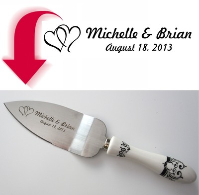 Cake Knife and Server Set - Ceramic ...