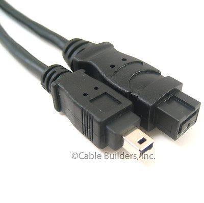 6ft firewire 800 400 cable 9 to 4 pin 6" ieee1394b 6 ft