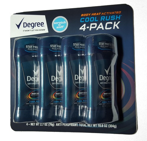 Degree Men Antiperspirant Deodorant Sport 2.7 oz Cool Rush Lot 4 NEW