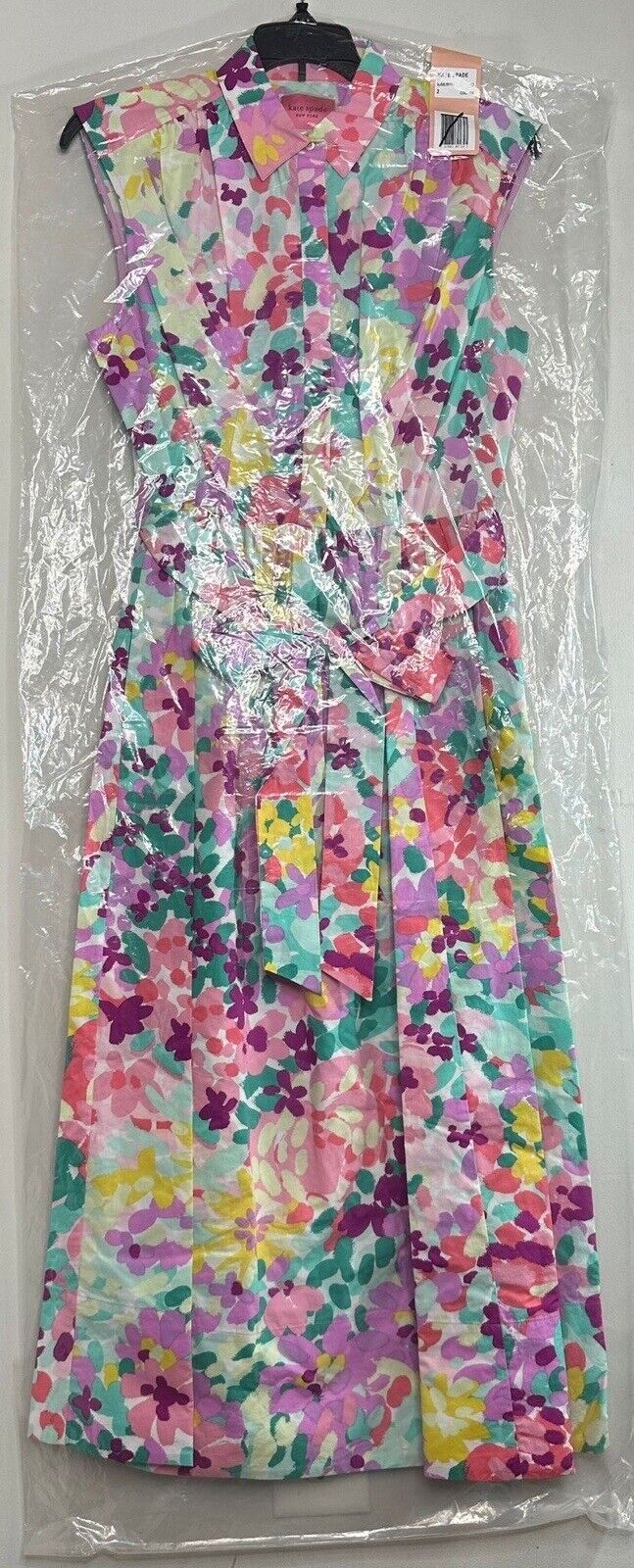 NWT kate spade Womens Shirtdress Multi 8 Painted Petals Floral Cotton Pastel
