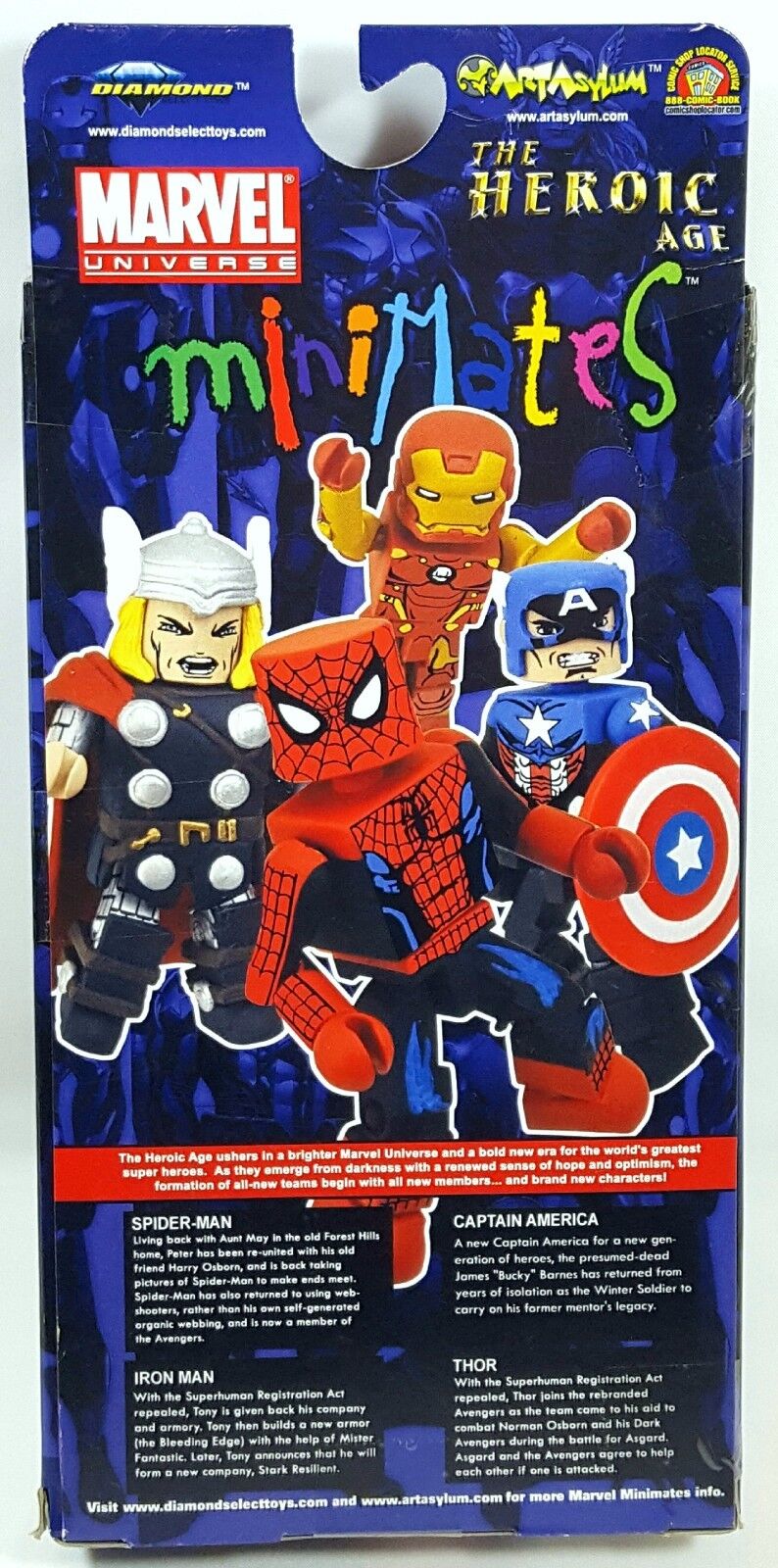 2010 MARVEL MINIMATES TOY R US THE HEROIC AGE 4-PACK 2" FIGURES MIP SPIDER-MAN