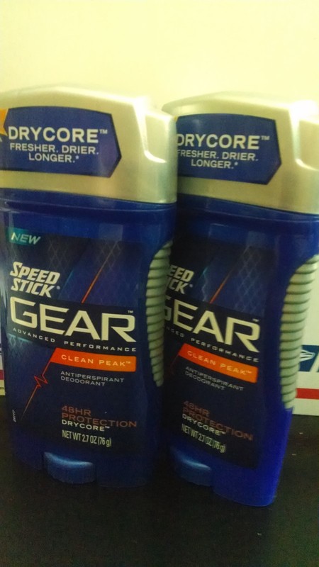 2 Pack SPEED STICK GEAR Clean Peak ANTIPERSPIRANT-DEODORANT DRYCORE