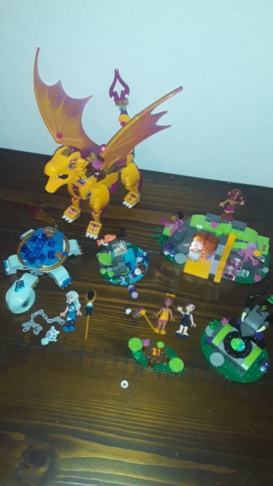 2x LEGO Elves 41175 41191 FIRE DRAGON TURTLE incomplete Lot