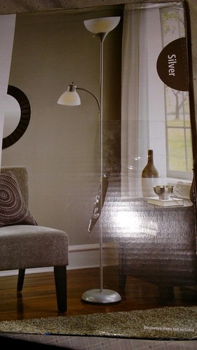 UPC 634324848361 product image for Mainstays Floor Lamp With Reading Light, Silver Finish | upcitemdb.com