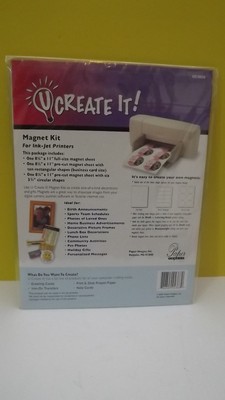 Inkjet Printer Magnet Kit 3 Sheets Shapes Labels Picture Photo Postcard Gift NEW