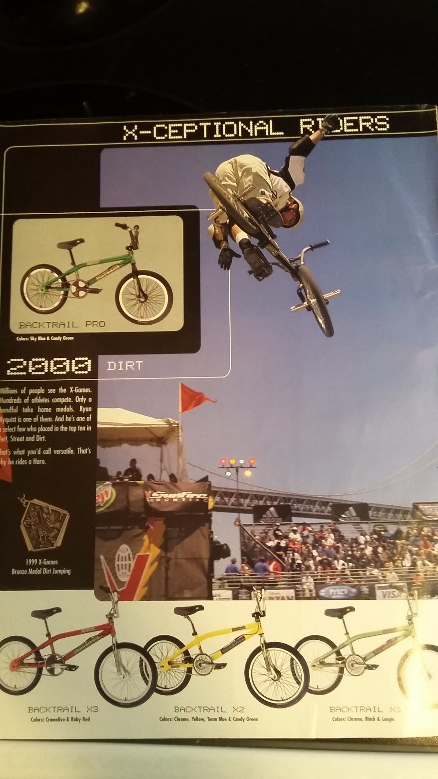 haro bikes advertisement from 2000 showing all three back trail bikes nice piece