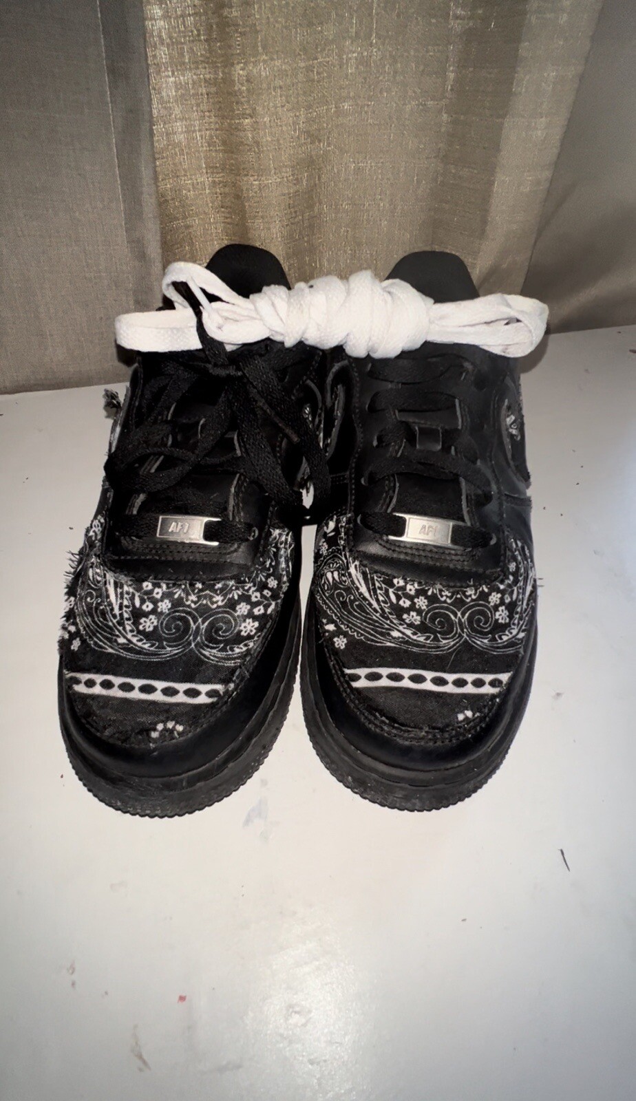 ã¤ããªã¯! - Customized ãã©ã㯠Af1âs With Bandana With W