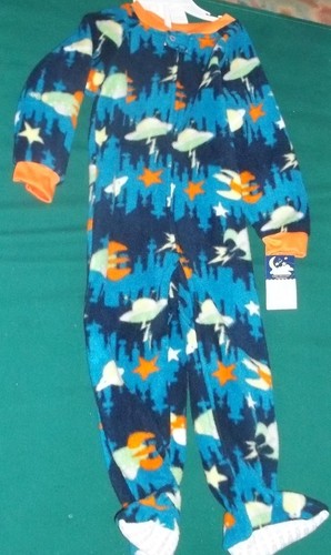 NEW-JOE-BOXER-FLEECE-BLANKET-SLEEPER-TODDLER-BOYS-3T-SPACE-SHIP-PRINT