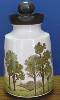 Emsa 32 Ounce Thermos Pitcher - Scenic Pattern - West Germany - 1970s Vintage