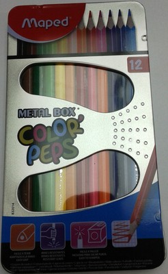 Maped Color’peps Colour Pencils 12 Shades Metal Box Assorted Maped