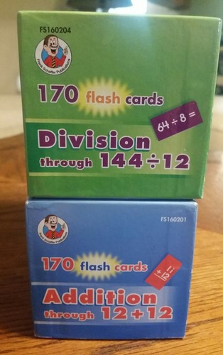 Frank Shaffer Flash Cards Division Addition Teachers Homeschool NCTM Standard