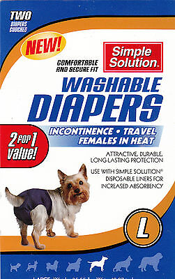2Pk Simple Solution Washable Dog Diapers Cover ...