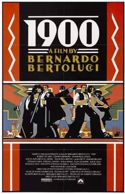 1900 1976 Bernardo Bertolucci, Burt Lancaster, Robert De Niro US 1-SHEET POSTER