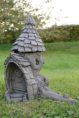 Fairy Garden-Garden Ornament-Fairy House-Stone-Knock Knot Lodge + Step Stones