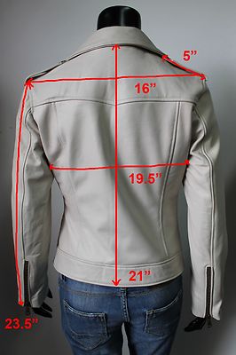 Pre-owned Handmade Italian  Women Lambskin Leather Moto Biker Jacket Slim Fit Tan L In Brown