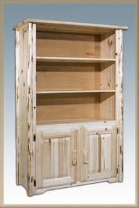 Rustic Wood Shelf Bookcase