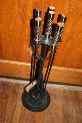 Contemporary 5 Man Set Fireplace Tools