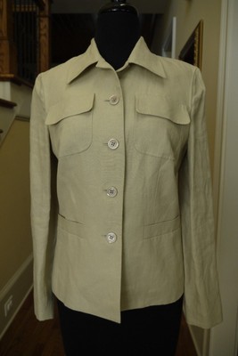 UPC 888781066862 product image for Brooks Brothers Women’s Linen Jacket Beige Sz 2 | upcitemdb.com