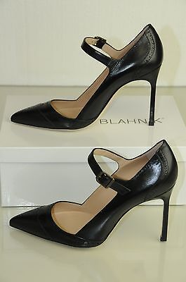 Pre-owned Manolo Blahnik Bb Cabras 105 Black Mary Jane Pumps Shoes 35 37 38.5 39 39.5