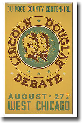 Lincoln- Douglas Debate Vintage - Poster