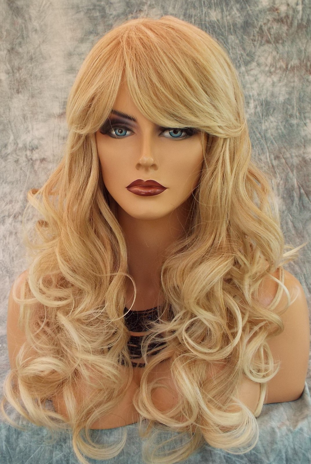 100 Heat Friendly Wig Long Curly Attractive Sexy COLOR T27.613 BLONDE 1007