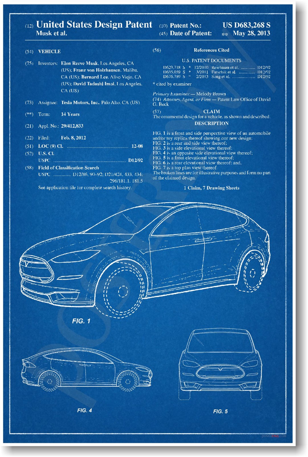Tesla Model S For Sale >> Tesla Model X Patent - NEW Famous Invention Patent Poster (fa131) | eBay Tesla Model S For Sale >> Tesla Model X Patent - NEW Famous Invention Patent Poster (fa131) | eBay