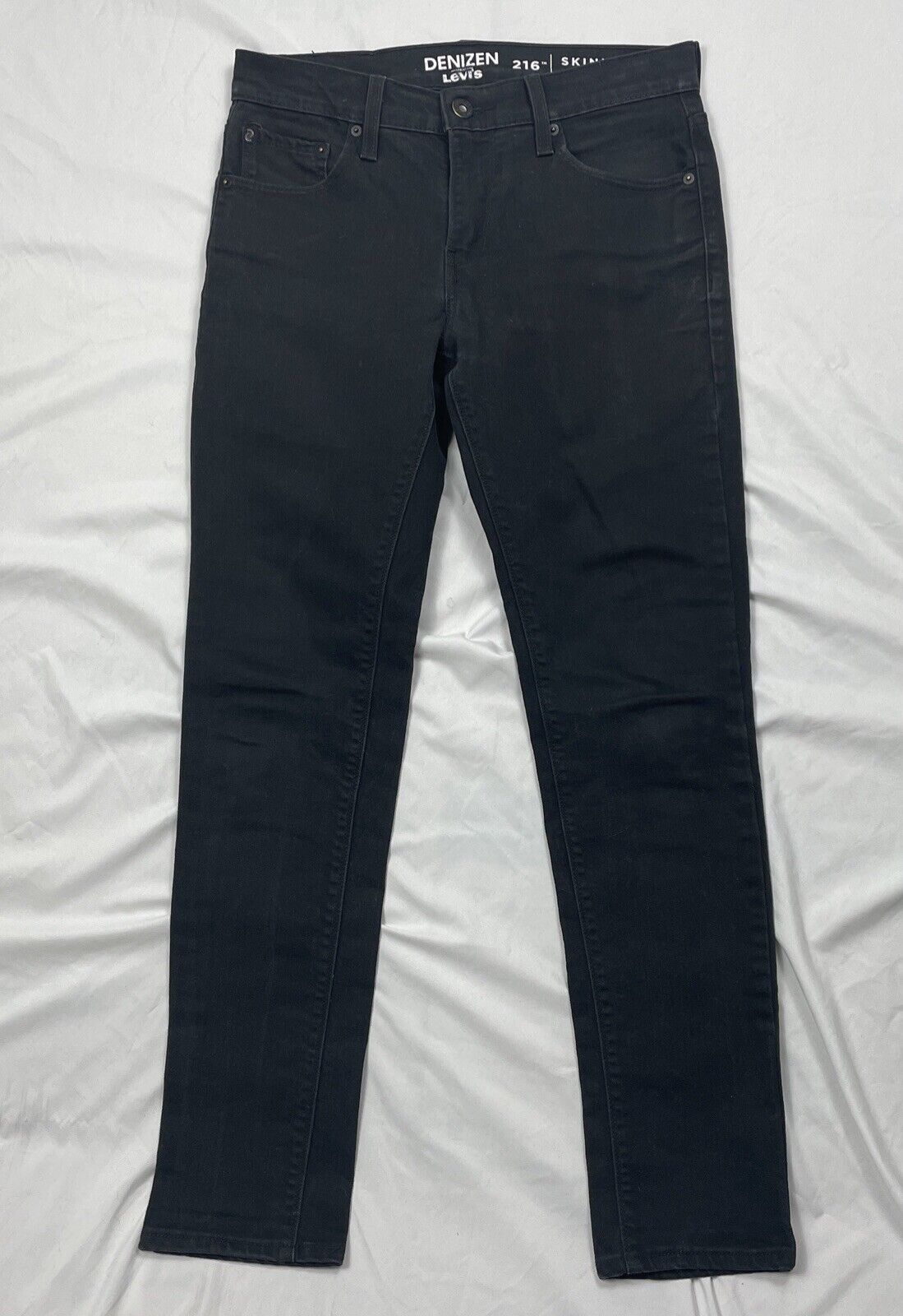 Denizen From Levis 216 Jeans Men's Sz. W30 L32 Skinny Fit Black Cotton Blend