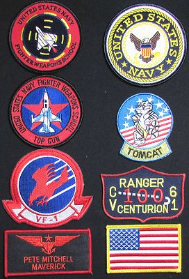 TOP GUN US Navy USN SEAL Sew On 10/" Diameter Embroidered JACKET BACK PATCH New