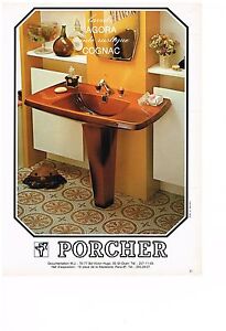 PUBLICITE 1980 PORCHER sanitaires lavabos