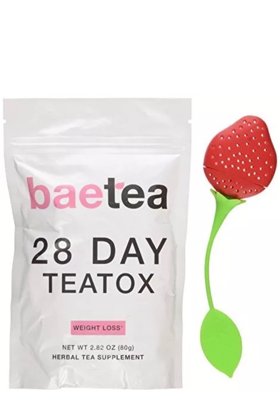 Baetea 28 Day Detox Teatox Tea Cleanse Weight Loss Free Strawberry Infuser