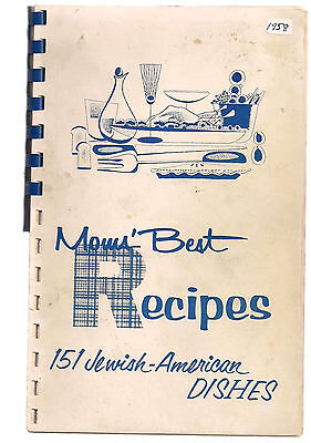 1958 Mom's Best Recipes 151  Jewish American Dishes Cook Book