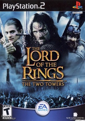 lordofrings2,lordofrings1 ps2 lord of the rings: the two towers video game ea movie