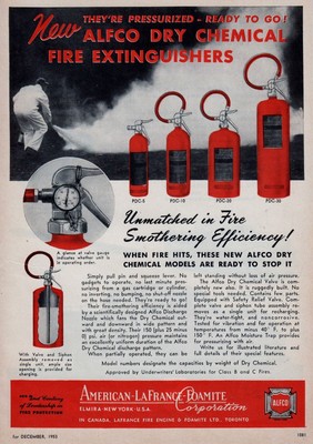 alfco dry chemical fire extinguishers 1953 ad