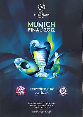 2012 UEFA CHAMPIONS LEAGUE FINAL CHELSEA v BAYERN MUNICH MINT PROGRAMME 