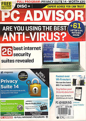 NEW PC ADVISOR 26 BEST ANTI-VIRUS Internet Security DVD Full PRIVACY SUITE 14 (Best Total Internet Security)