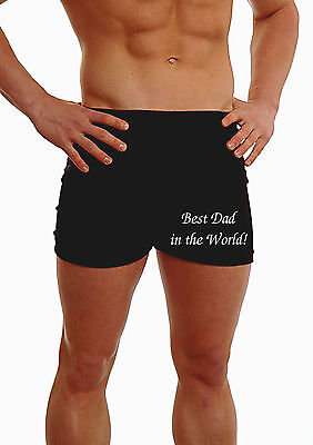 PERSONALISED MEN BOXER SHORTs UNDERWEAR BEST DAD IN THE WORLD CHRISTMAS GIFT (Best Underwear In The World)