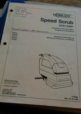 Tennant T3 Floor Scrubber Parts Manual - Carpet Vidalondon