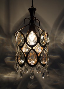 Ceiling  crystals Chandelier antique French Crystals Lamp Basket with Brass Antique & Style chandelier