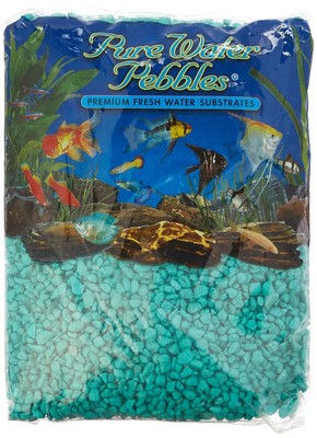 Pure Water Pebbles Aquarium Gravel 5-Pound Turquoise ...