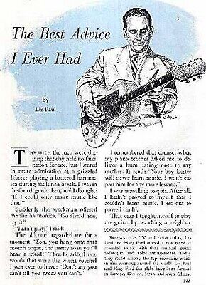 LES PAUL 1957 GUITAR PLAYER FEATURE & ART: THE BEST ADVICE I EVER