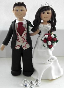 asian bride and groom cake toppers