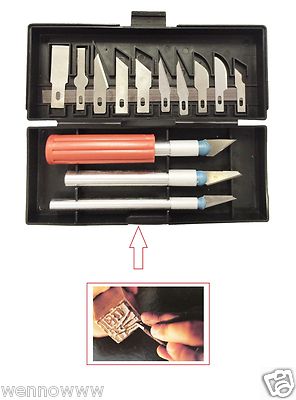 13pc Hobby Razor Knife Set w/Blades w/Case ...