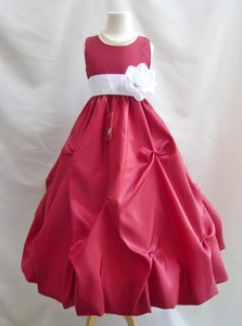 Apple-Red-white-bridesmaid-christmas-party-pageant-wedding-flower-girl ...