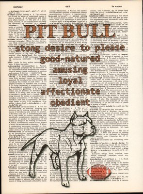 Pit Bull Terrier Dog Traits Altered Art ...