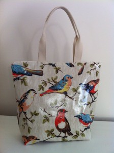 ... zu Handmade Tote Bag Made In Cath Kidston Garden Birds Oilcloth