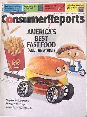 Consumer Reports Magazine America's Best Fast  Food August 2014 (Best Fast Food Usa)