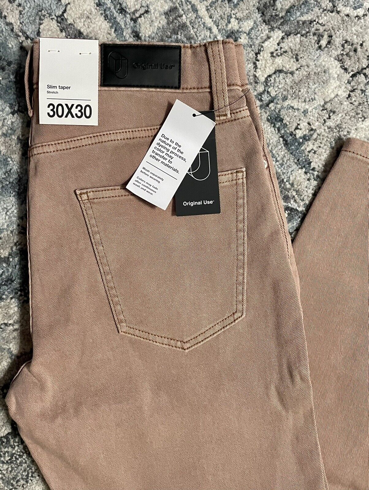 Men’s Target Original Use Slim Taper Stretch Nest Brown Denim Pants jeans 30X30