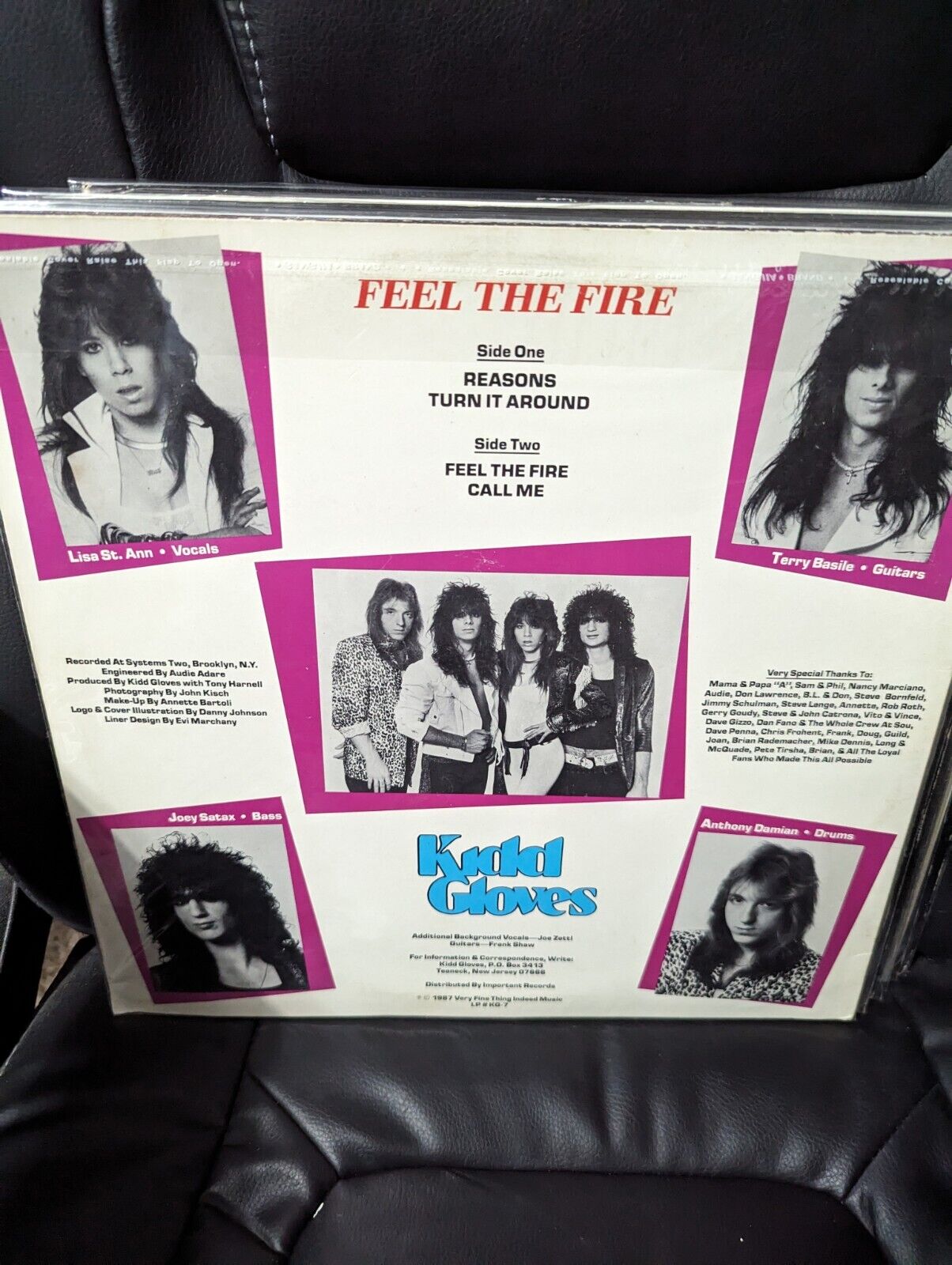 Kidd Gloves - Feel The Fire...Ltd Ed LP Album GLAM HAIR METAL 