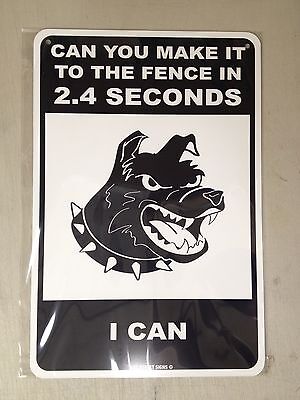 Dog Warning - metal fence sign - ...