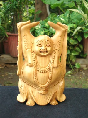 Happy Man laughing Buddha statue art Craft Good luck Christmas gift decor USA